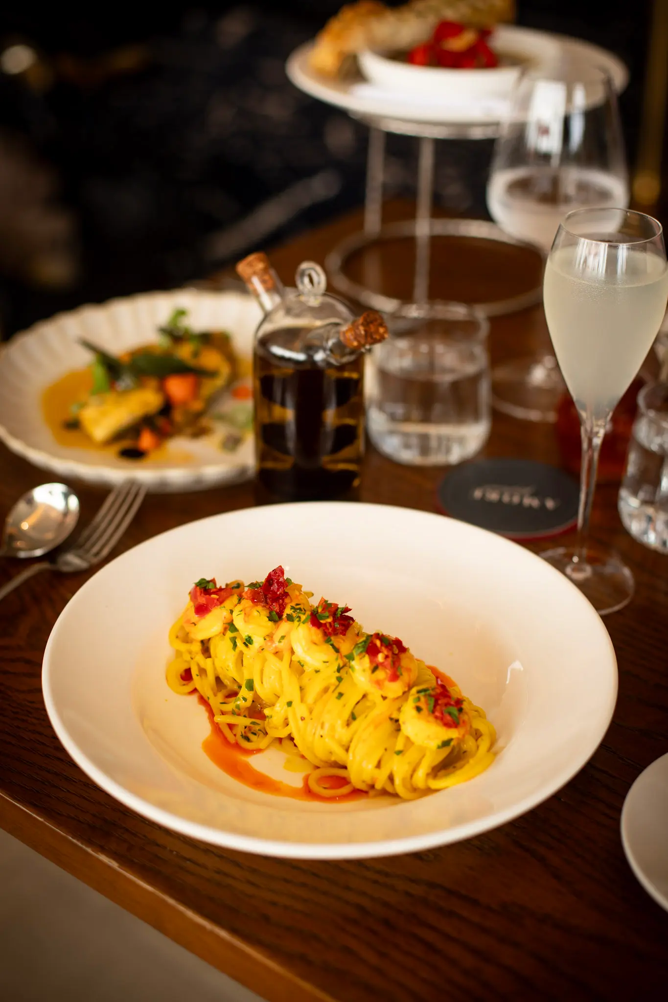 Mahi mahi with kolrabi, charred asparagus and agrodolce